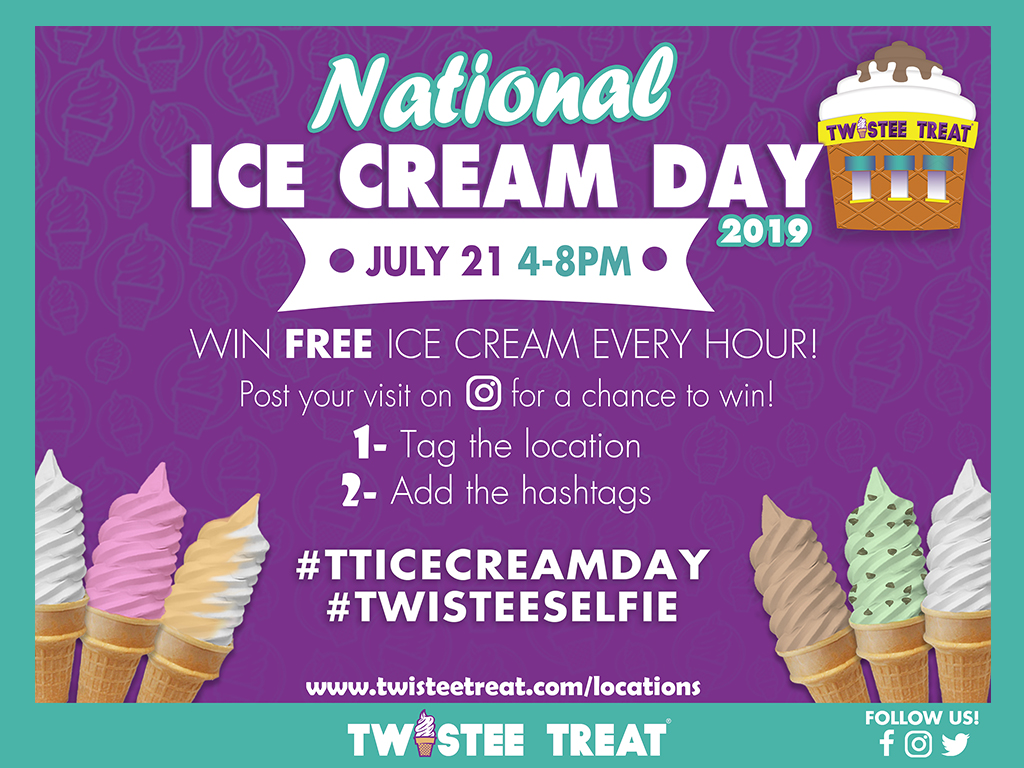 Win *FREE* Ice Cream During National Ice Cream Day Event Twistee